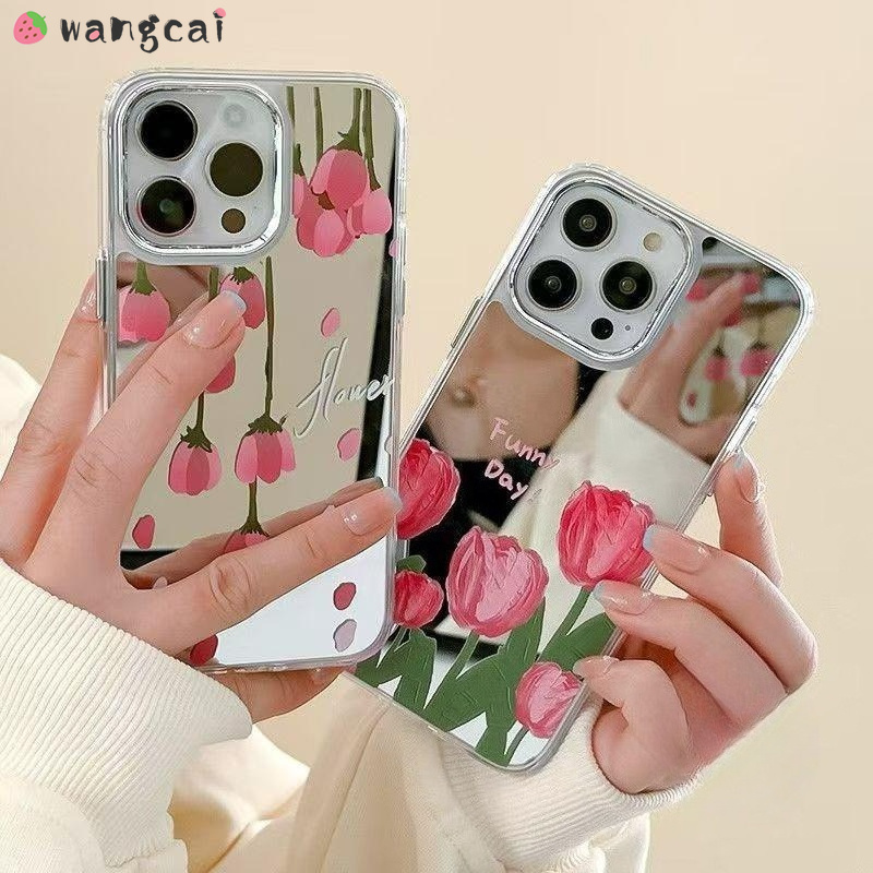 Casing Ponsel Cermin Motif Tul - Realme Gt 6 ulasan dan harga